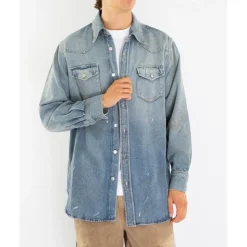 Afslappet Fit Denim Skjorte