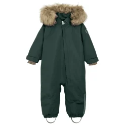 Baby Flyverdragt med Falsk Pels - Grøn