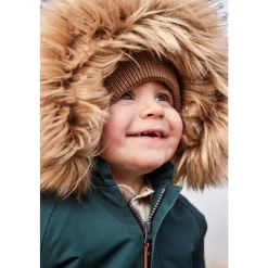 Baby Flyverdragt med Falsk Pels - Grøn