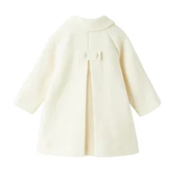 Baby Pige Frakke - Flared Design i Blødt Uld og Cashmere Blanding