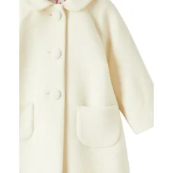 Baby Pige Frakke - Flared Design i Blødt Uld og Cashmere Blanding