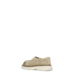 Beige Flade Sko i Ruskind