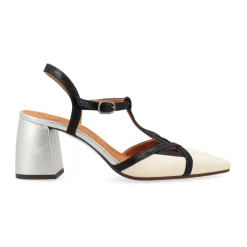 Beige læder højhælet sandal Acatia