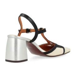 Beige læder højhælet sandal Acatia
