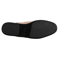 Beige Ruskind Slides Flade Sko