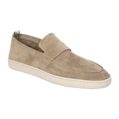 Beige Suede Loafers