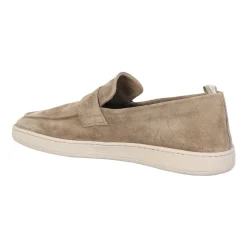Beige Suede Loafers