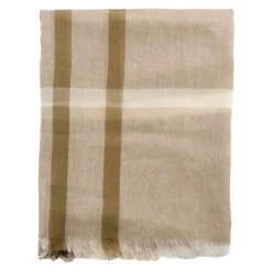 Beige Tartan Tørklæde Maisy Stil