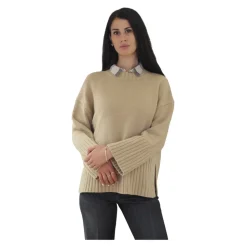 Beige Vintertrøje til kvinder