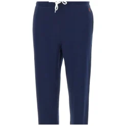 Blå Bomuld Jogger med Rød Logo