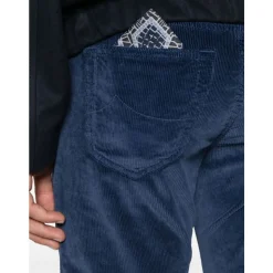 Blå Corduroy Five-Pocket Jeans