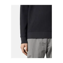 Blå Crewneck Vaffel Sweatshirt