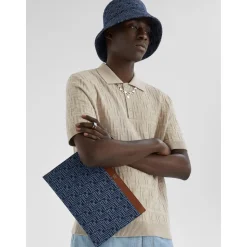 Blå Denim Bucket Hat Made in Italy