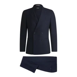 Blå dobbeltradet kjole