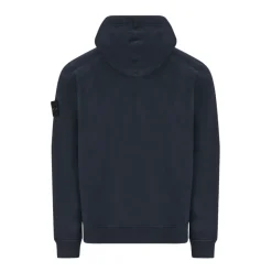 Blå hættetrøje med logo