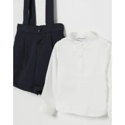 Blå Knapdetalje Børne Jumpsuit