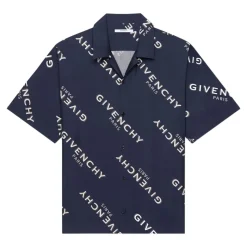 Blå Silke Hawaiiskjorte