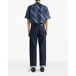 Blå Silke Hawaiiskjorte