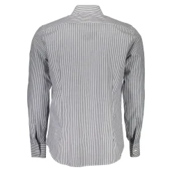 Blå Skjorte med Lange Ærmer og Button-Down Krave