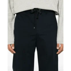 Blå Snørebånd Track Bukser med Lommer