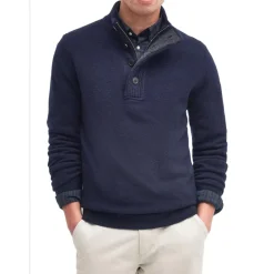 Blå Sweater Essential Patch Half Zip