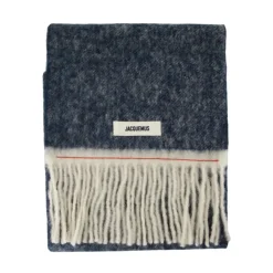 Blå Uldtørklæde - Mohair