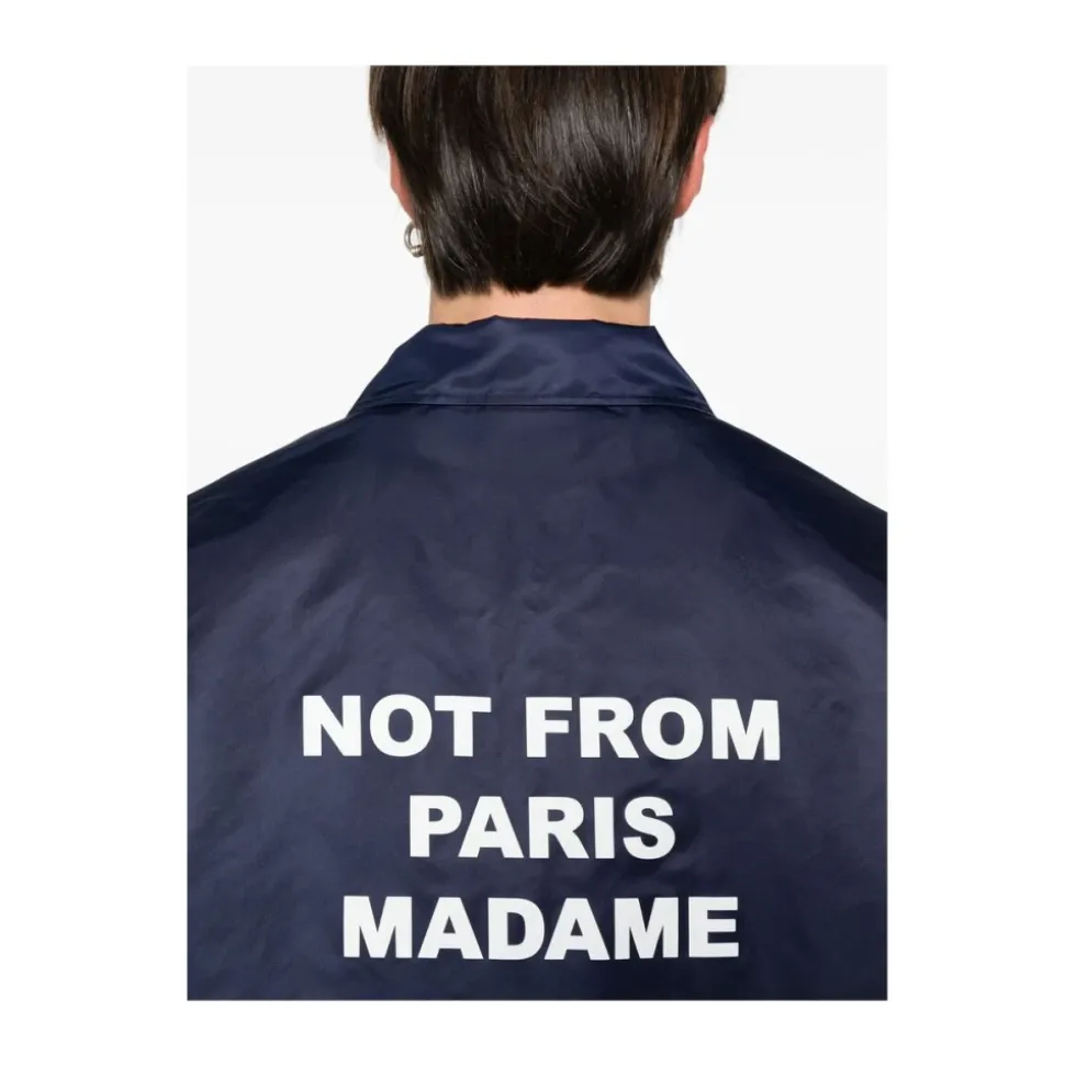 Blå vandafvisende vest med trykknaplukning