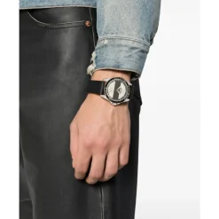 Blackwall Quartz Ur Sort Læderrem