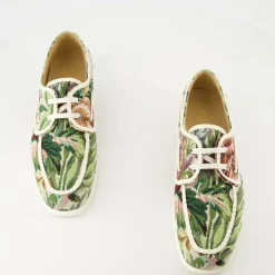 Blomstret Canvas Bådsko