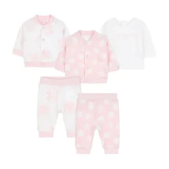 Blomstret Hvidt Tøj Sæt