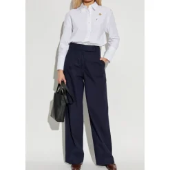 Bomuldshøjtaljede bukser