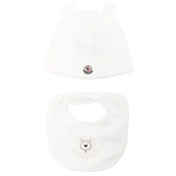 Børnetøjssæt med hue og hagesmæk