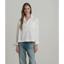 Broadcloth Cropped Skjorte