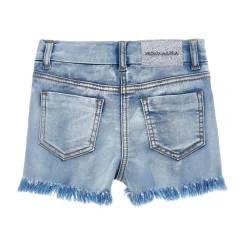 Broderede denimshorts