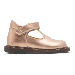 Bronze Metallic Velcrosko med Hjertemotiv