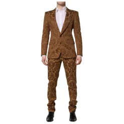 Brun Blomstret Jacquard SICILIA Dragt