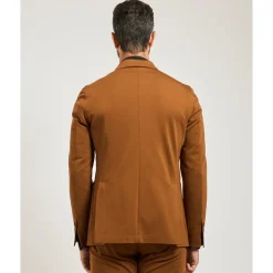 Brun enkeltknap jakkesæt med slank pasform