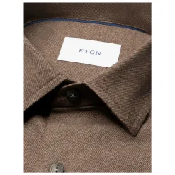 Brun Langærmet Skjorte