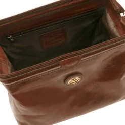 Brun læder skønhedssag