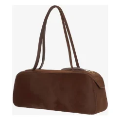 Brun Læder Skuldertaske Produceret i Italien