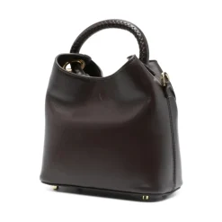 Brun Læder Top Håndtag Skuldertaske