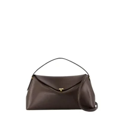 Brun læder top håndtaske