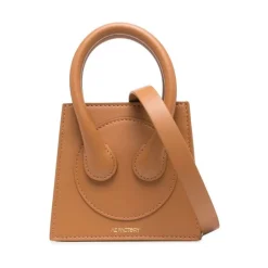 Brun Læder Tote Taske