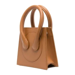 Brun Læder Tote Taske