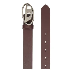 Brun Læderbælte med Sølvspænde