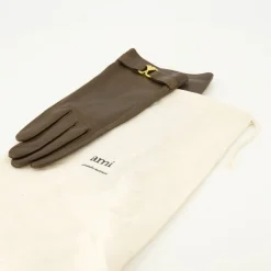 Brun Læderhandsker Unisex Model