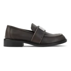 Brun Loafer Sko Elegant Sølv Detaljer