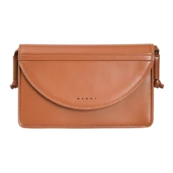 Brun Skuldertaske med Logoprint