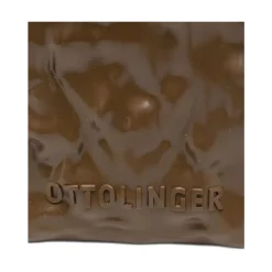 Brun Skulpteret Lædertaske med Karabinhåndtag