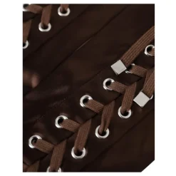 Brune Lace-Up Satin Handsker